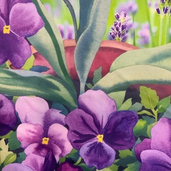 Garden Yard Flag Pansies Flower Pot Floral Purple Multicolor 12 X 18 in - Picture 10 of 13